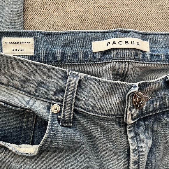 Men’s PacSun Stacked Skinny Distressed Jeans Pants Sz 30 - Picture 9 of 9